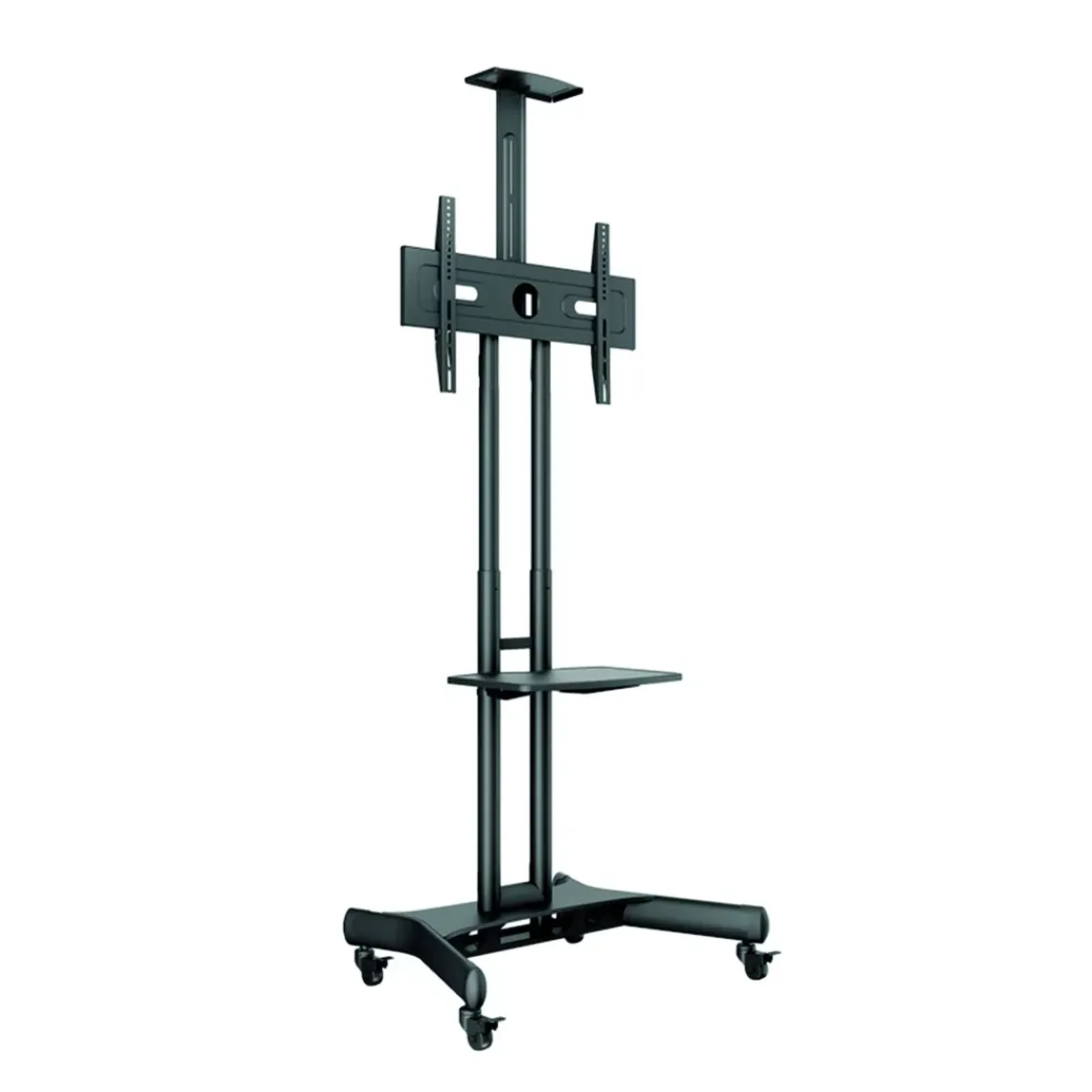 DPJ Workspace Bildschirm-Stativ Floorstand Basic 150 - Mit Ablage & Kamerahalter
