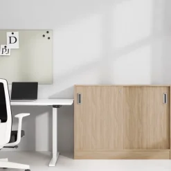 DPJ Workspace Büroschrank Modea - Mit Schiebetüren, 2 Regalfächer