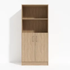DPJ Workspace Büroschrank Modea - Mit Türen, 2 offene Regalfächer