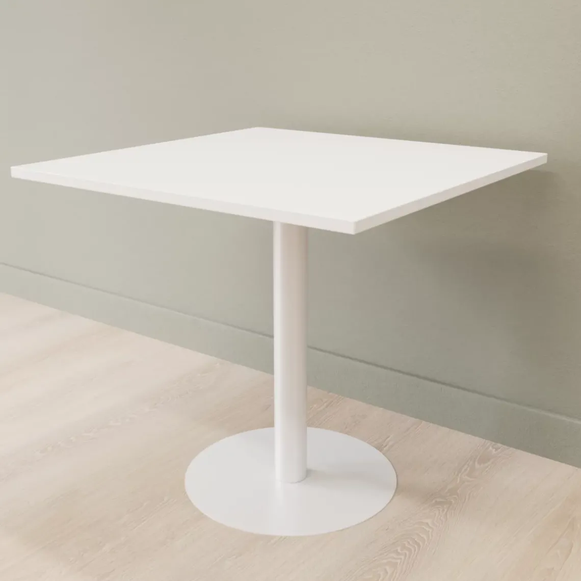 DPJ Workspace Cafétisch Kvadrat - Mit rundem Standfuß