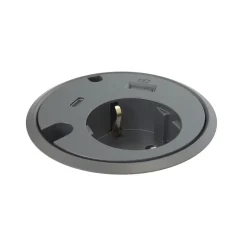 DPJ Workspace Einbausteckdose Powerdot 16 - Steckdose, USB-A, USB-C, 2 Durchführungslöcher
