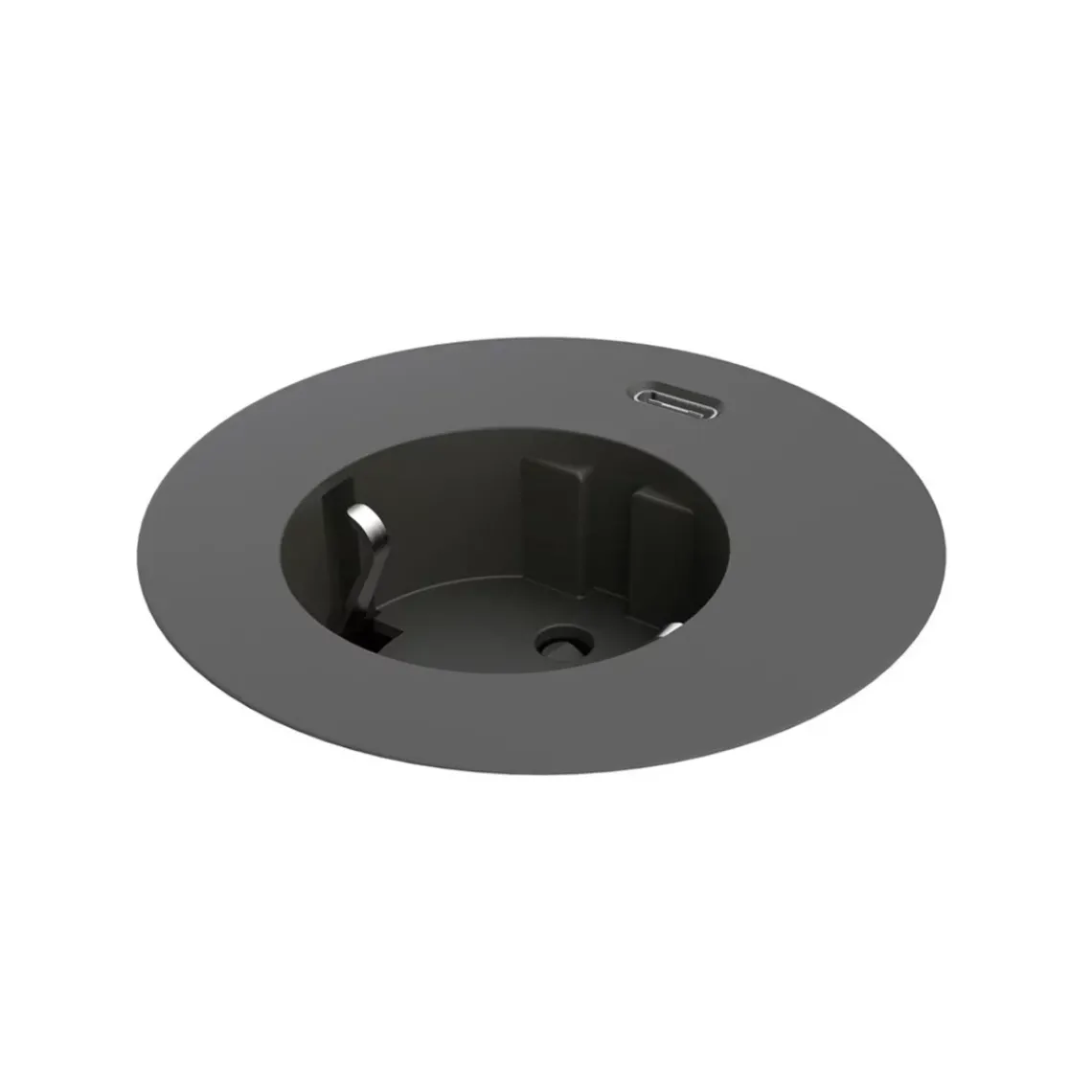 DPJ Workspace Einbausteckdose Powerdot Compact 62 - 1 El, 1 USB-C