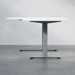 DPJ Workspace Fester Schreibtisch mit geschwungener Platte