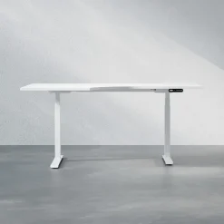 DPJ Workspace Höhenverstellbarer Schreibtisch mit geschwungener Platte - Premium
