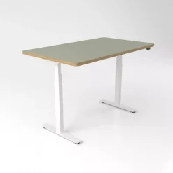 DPJ Workspace Höhenverstellbarer Schreibtisch Premium Plus - Linoleum, 120x70 cm