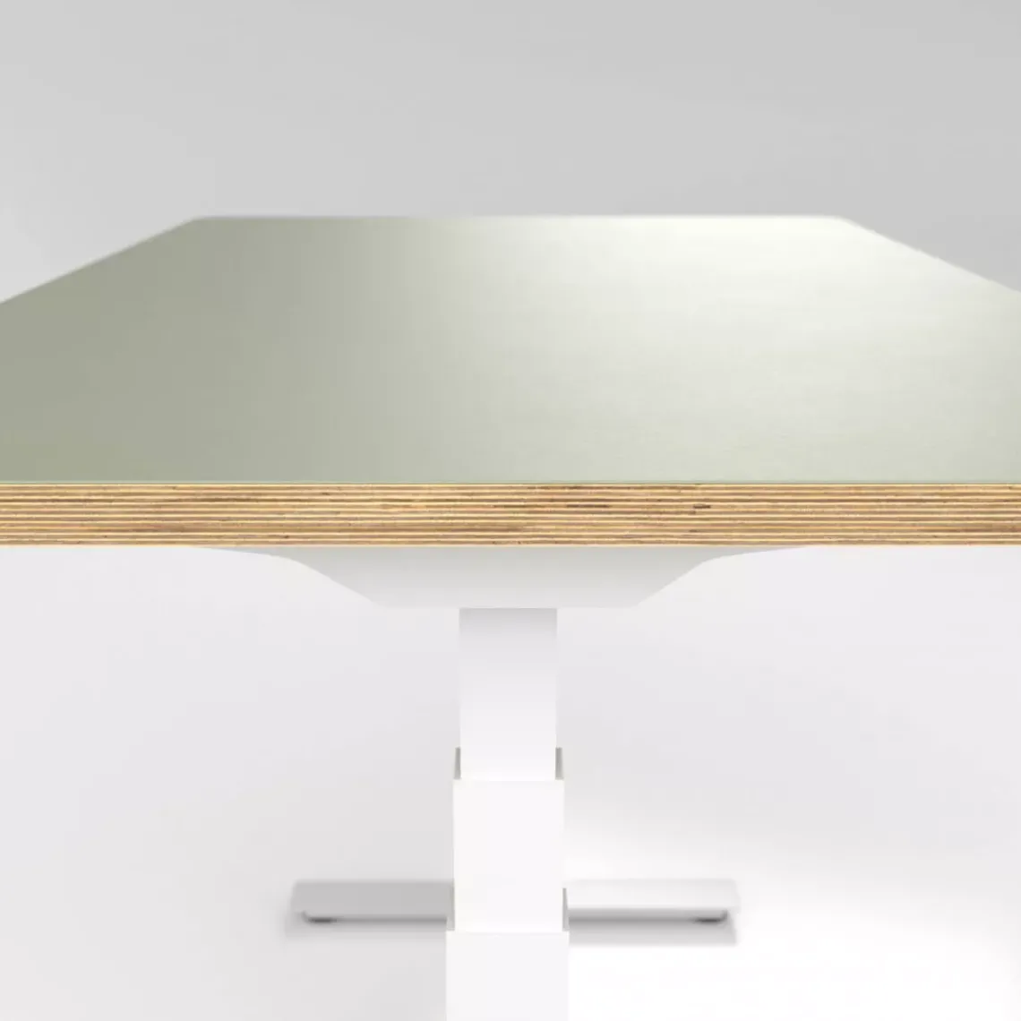 DPJ Workspace Höhenverstellbarer Schreibtisch Premium Plus - Linoleum, 120x70 cm