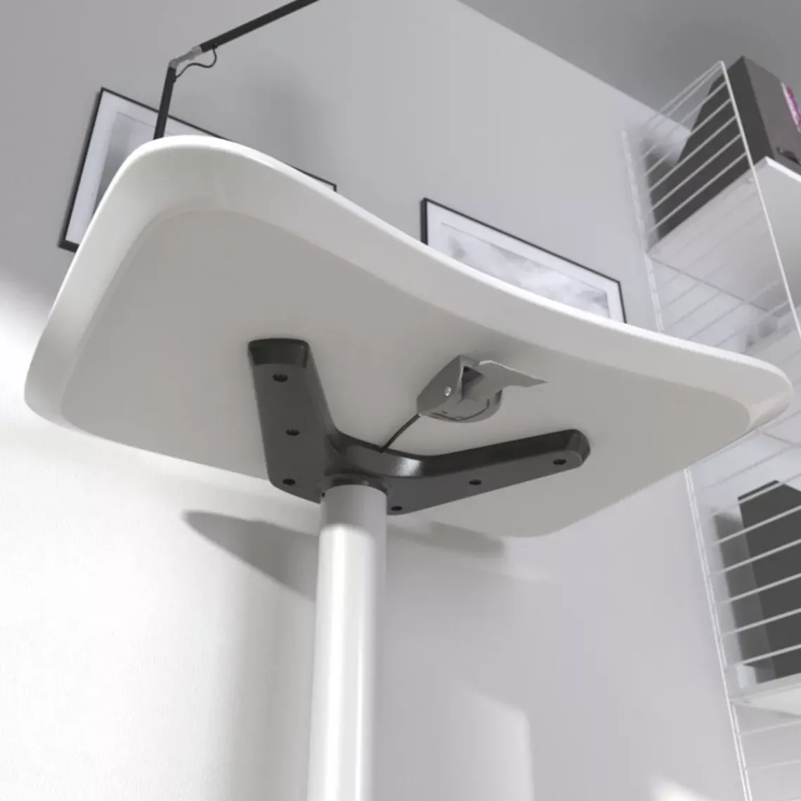 DPJ Workspace Kleiner höhenverstellbarer Schreibtisch - Mit Gasfeder