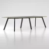 DPJ Workspace Konferenztisch/Projekttisch Viggo Linoleum - 90 cm hoch