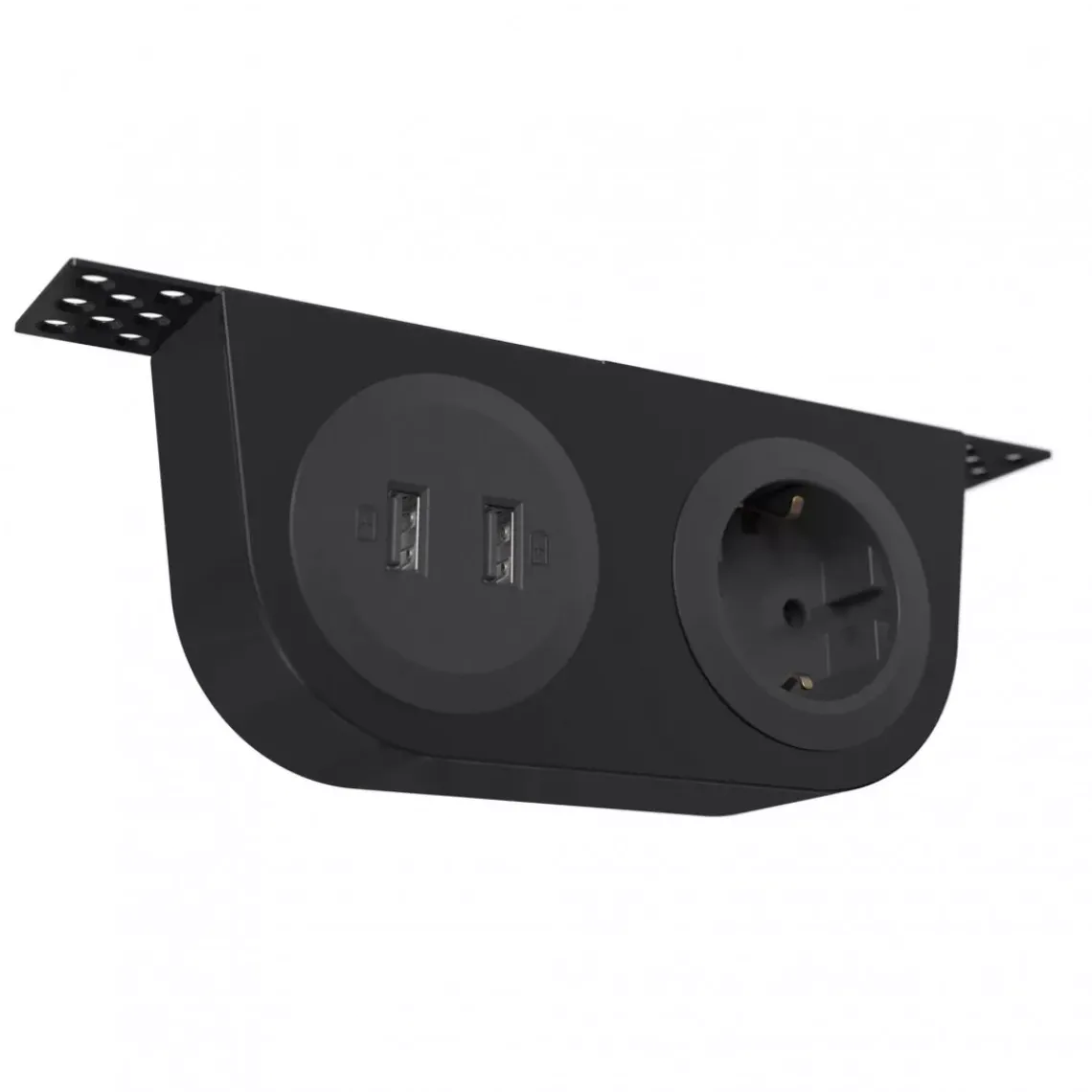 DPJ Workspace Konsole Powerdot Bracket Kit 03 - Inkl. Steckdose, 2 USB-A