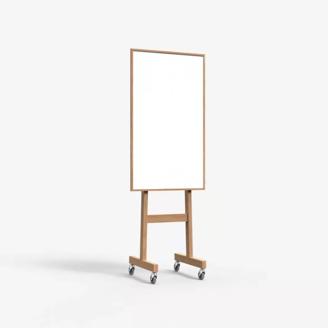 DPJ Workspace Mobiles Whiteboard Wood - Eichenstativ auf Rädern
