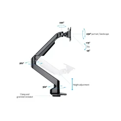 DPJ Workspace Monitorarm Gas Lift - Single
