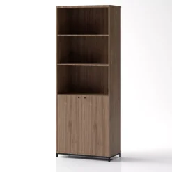 DPJ Workspace Schrank Crito - Mit Türen, 3 offene Regalfächer