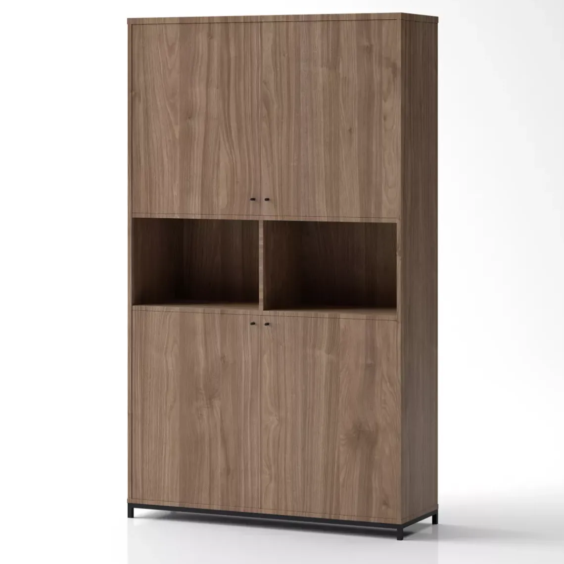 DPJ Workspace Schrank Crito extra-breit - Mit Türen, 2 offene Fächer mittig