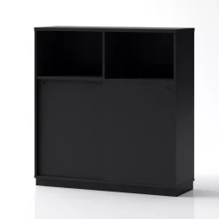 DPJ Workspace Schrank Crito extra-breit - Mit Schiebetüren, 2 offene Fächer