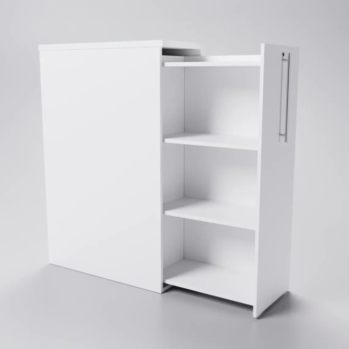 DPJ Workspace Seitenschrank Tower - 3 Regalböden, Rechts