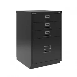 DPJ Workspace Standcontainer 3 Schubladen + 1 Hängeregister, Bisley F-Series - Classic Front