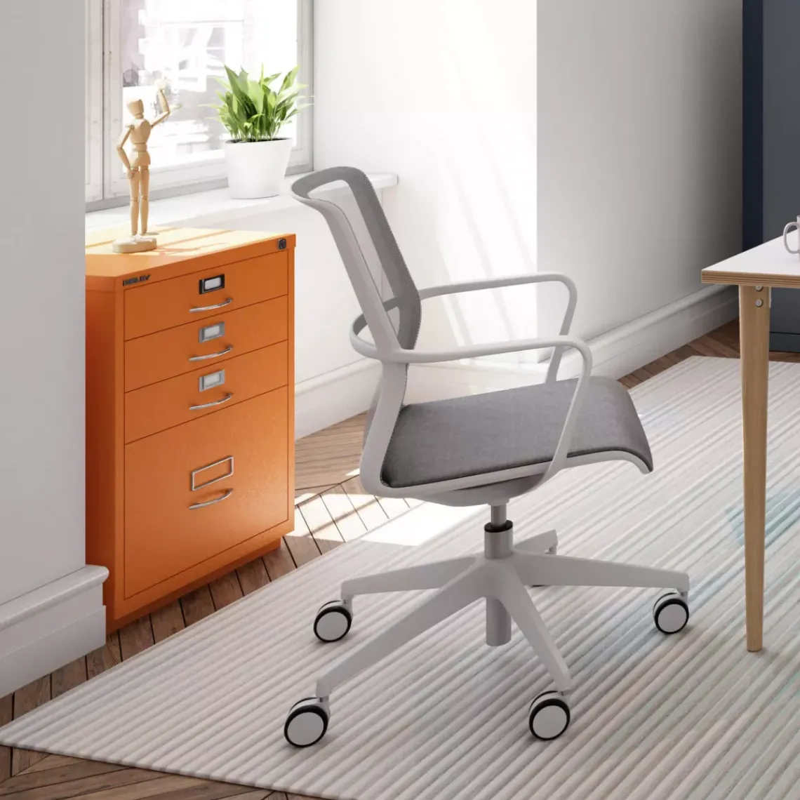 DPJ Workspace Standcontainer 3 Schubladen + 1 Hängeregister, Bisley F-Series - Classic Front