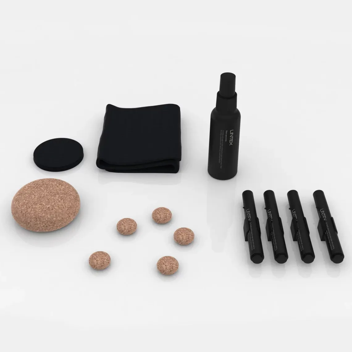 DPJ Workspace Starterset für Whiteboards und Glastafeln - Birke und Kork, Lintex
