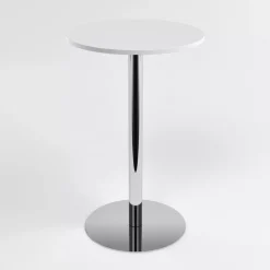 DPJ Workspace Stehtisch Runt - polierter Stahl