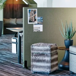 DPJ Workspace Stellwand ScreenIT A30 - Mit Ziernaht, Gerade Ecken