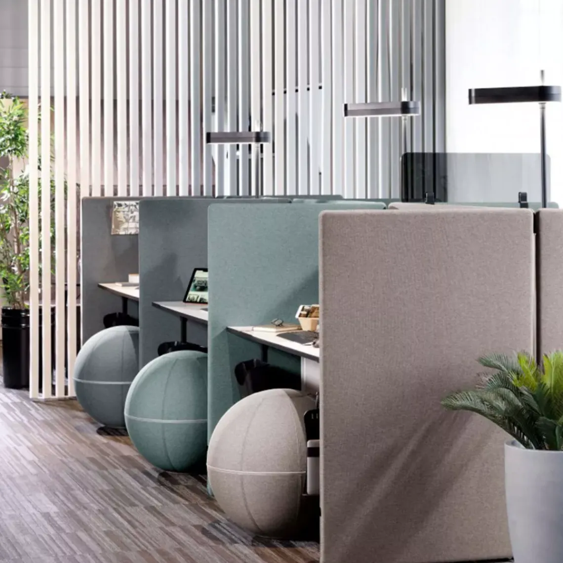 DPJ Workspace Trennwandsystem ScreenIT A30 - Für 2 Arbeitsplätze