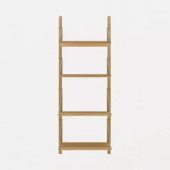 DPJ Workspace Wandregal Shelf Library Single Section - In Eiche