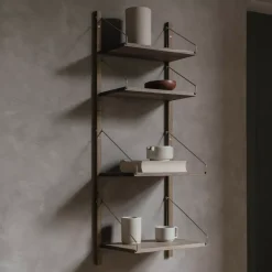 DPJ Workspace Wandregal Shelf Library Single Section - In Eiche
